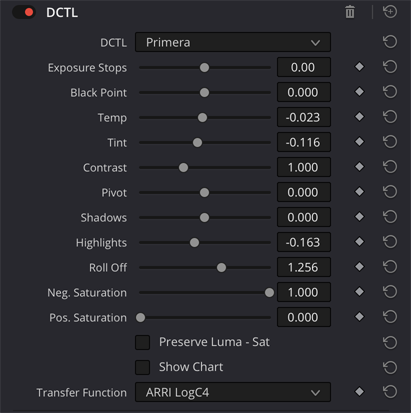 Primera controls